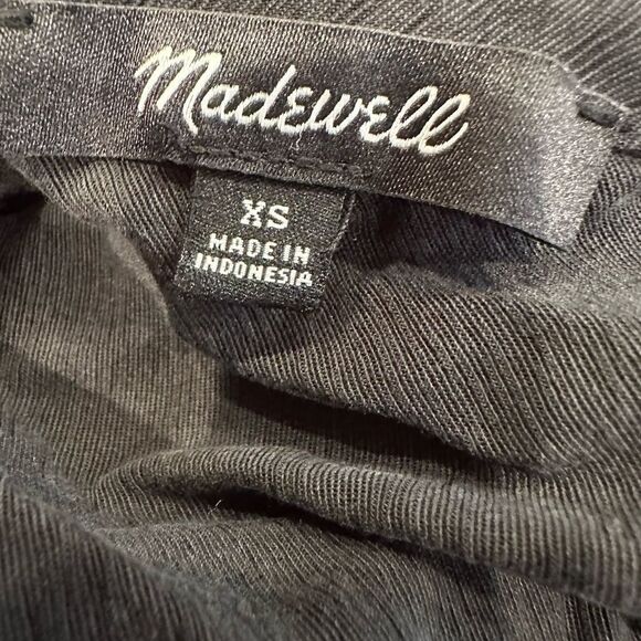 Madewell v-neck button front shirt black - Picture 5 of 6